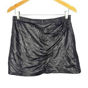 Free People Fake Out Faux Leather Wrap Skirt size woman's 12
